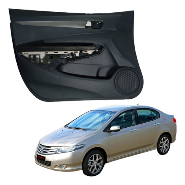 Forro Porta Dianteir  Esquerdo Honda City 2009  2013 Preto