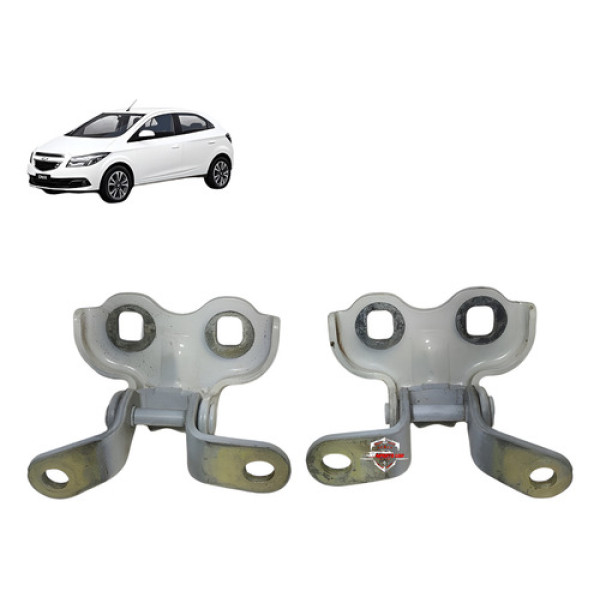 Par Limitador Porta Traseira Esquerda Chevrolet Onix 2014 Traseira Esquerda Branco