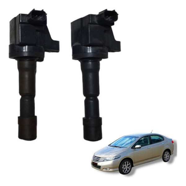 Par Bobina Ignição Honda City Fit 2009 A 2015 1.5 16v