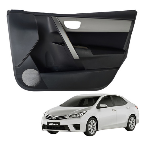 Papelão Forro Porta Dianteiro Direito Toyota Corolla 2016 Preto