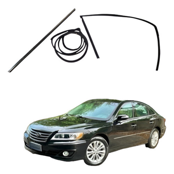 Jogo Borracha Porta Dianteira Esquerda Hyundai Azera 2009 11 Verde-escuro