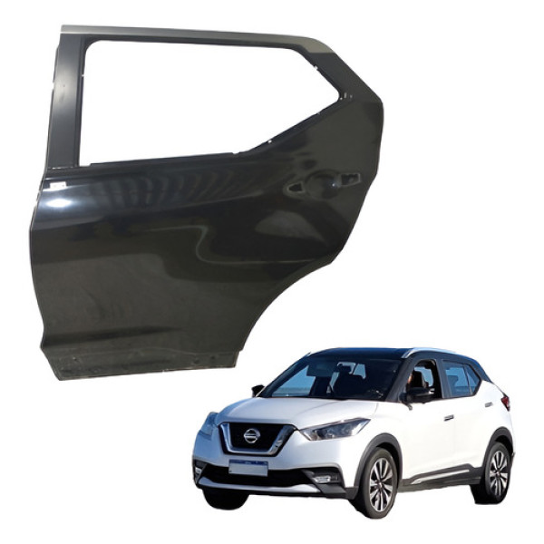 Porta Traseira Esquerda Nissan Kicks 2016 2021 Original Traseira Esquerdo Preto