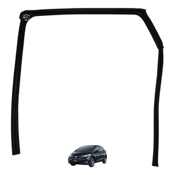 Borracha Canaleta Traseira Esquerda Honda Fit 2017 Preto