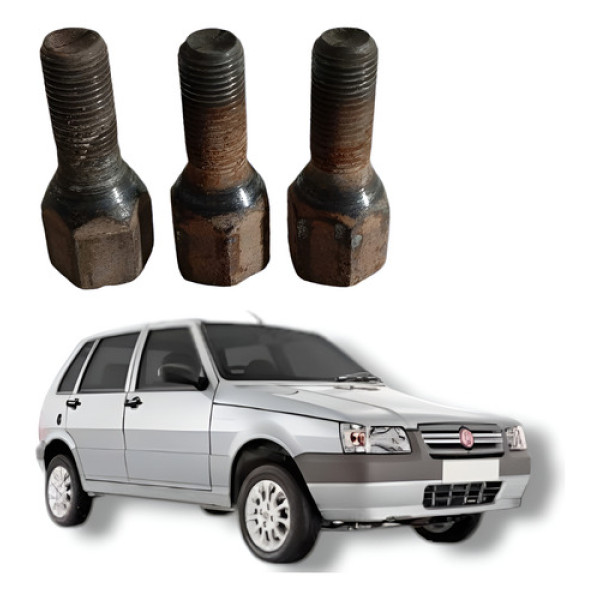 Kit Parafuso Roda Fiat Uno Mille Fire Flex 2008