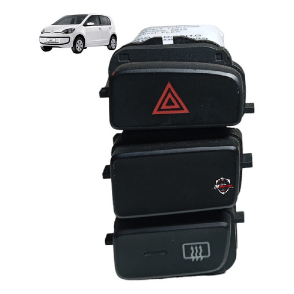 Botão Pisca Alerta Volkswagen Up Take 2015 Preto