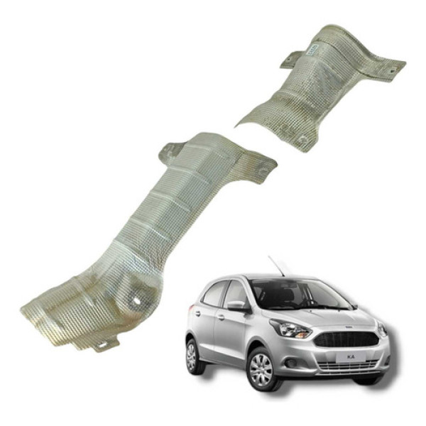 Par Defletor Calor Escapamento Ford Ka 1.0 2017