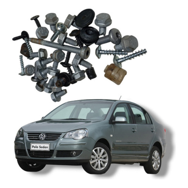 Par Jogo Parafuso Porta Traseira Vw Polo Sedan 2008 2013