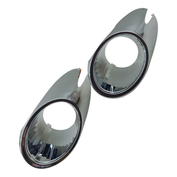 Par Moldura Milha Cromado Fiat Siena Palio 2008 2012 Cromado Ambos Lados