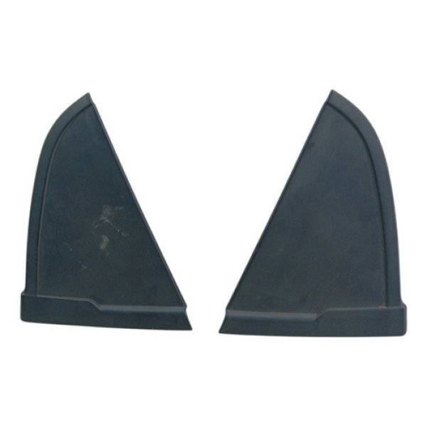 Par Moldura Externa Porta Traseira Renault Kwid 2018 2023 Preto