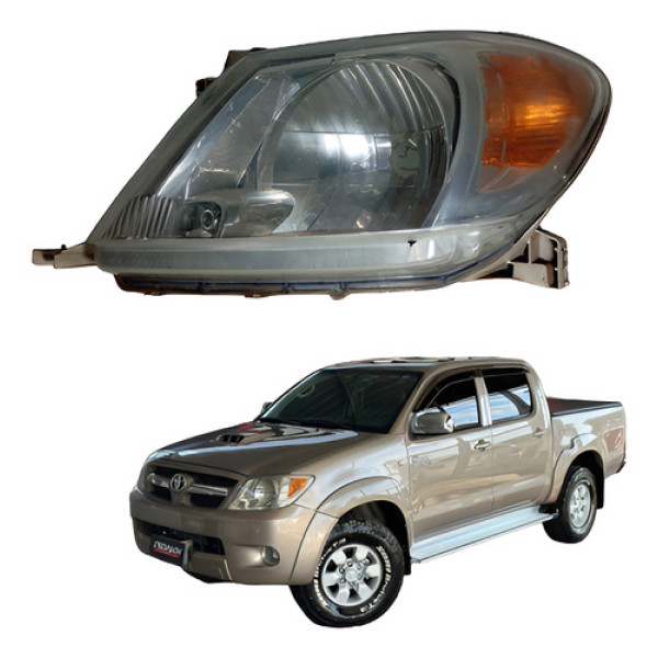 Farol Esquerdo Toyota Hilux 05  2011 Esquerdo/motorista