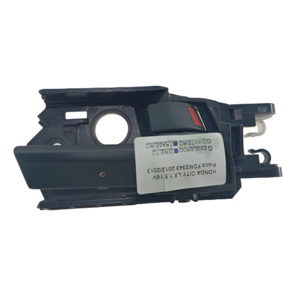 Maçaneta Interna Traseira Direita Honda City Lx 1.5 2012 Preto Dianteira