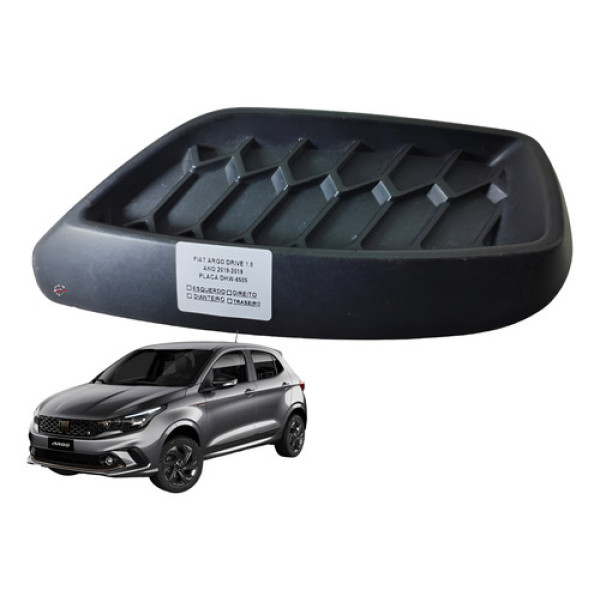 Moldura Parachoque Esquerdo Fiat Argo 2019 Preto Esquerdo