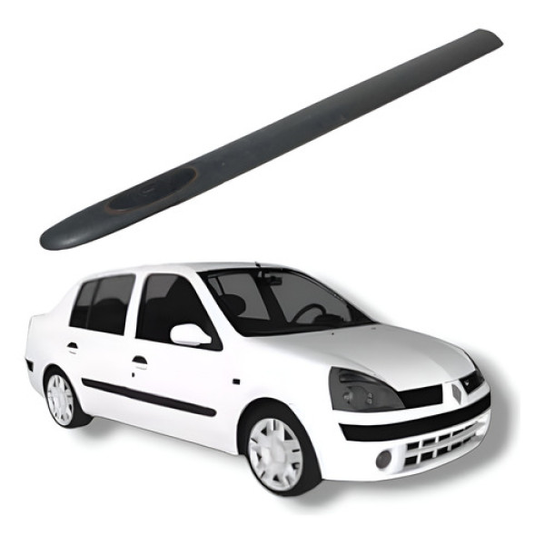 Friso Porta Dianteira Esquerda Renault Clio Megane 2004 Preto