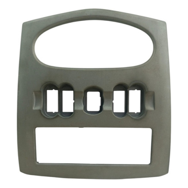 Moldura Central Painel Renault Logan 2008 Cinza