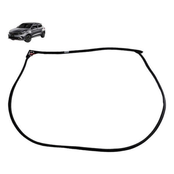 Borracha Vedação Porta Traseira Esquerda Fiat Argo 2019 Preto