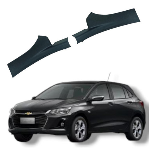 Par Soleira Traseira Gm Onix Turbo 2020 A 2023 Preto