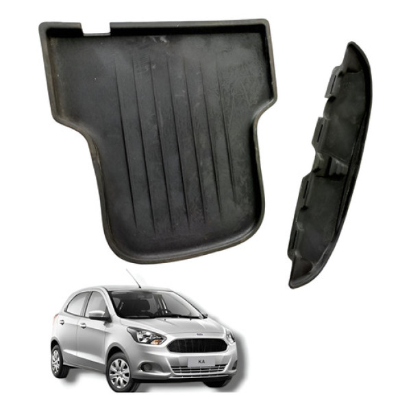 Par Tapete Borracha Console Ford Ka 2017 Preto