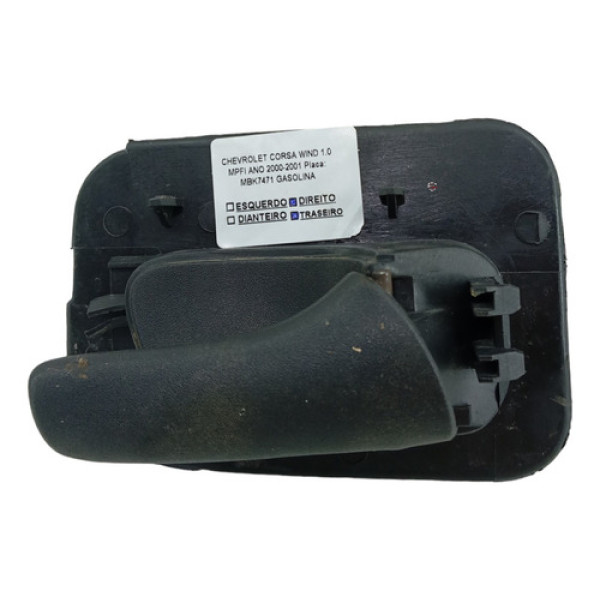 Maçaneta Interna Traseira Esquerda Chevrolet Corsa Wind 2001 Preto Traseira