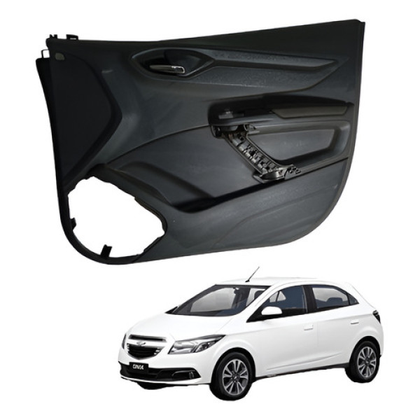 Forro Porta Dianteiro Direito Gm Onix Prisma 2013 A 2018 Preto