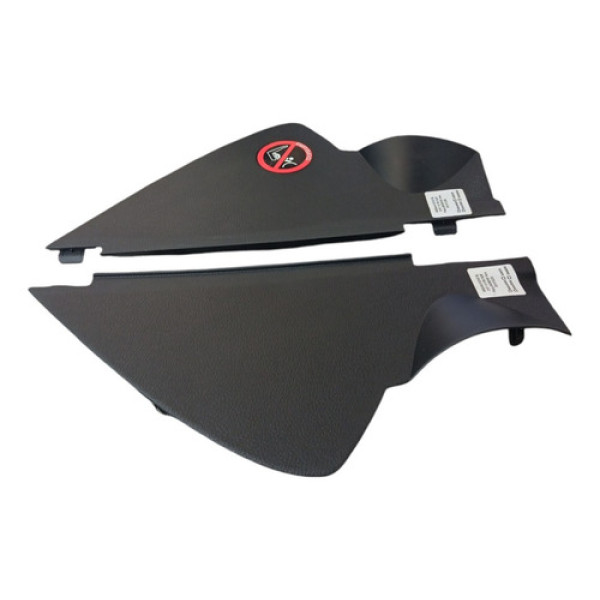 Par Acabamento Lateral Painel Nissan Kicks 2016 A 2022 Preto