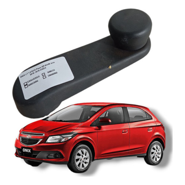 Manivela Vidro Chevrolet Onix Prisma 2013 2020 Preto