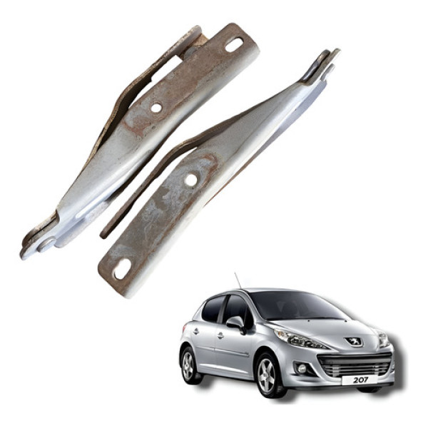 Dobradiçaa Capô Peugeot 207  2012 Prateado