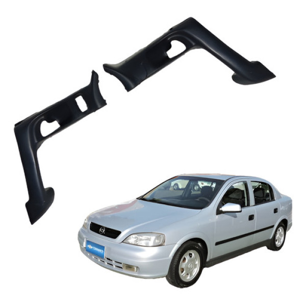 Par Moldura Puxador Porta Dianteiro Astra 1999 A 2001 Preto