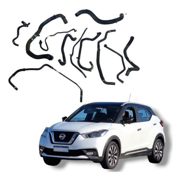 Jogo Mangueira Água Radiador Nissan Kicks 2016 A 2020