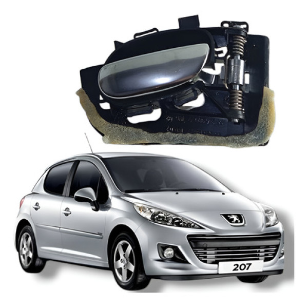 Maçaneta Interna Direita Peugeot 207 2010 Traseira