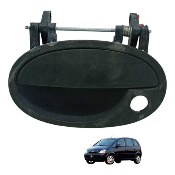Maçaneta Externa Dianteira Esquerda Gm Meriva 2011 24434865 Preto Dianteira