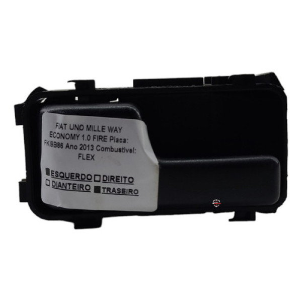 Maçaneta Interna Traseira Esquerda Fiat Uno Way 2013 Preto Traseira