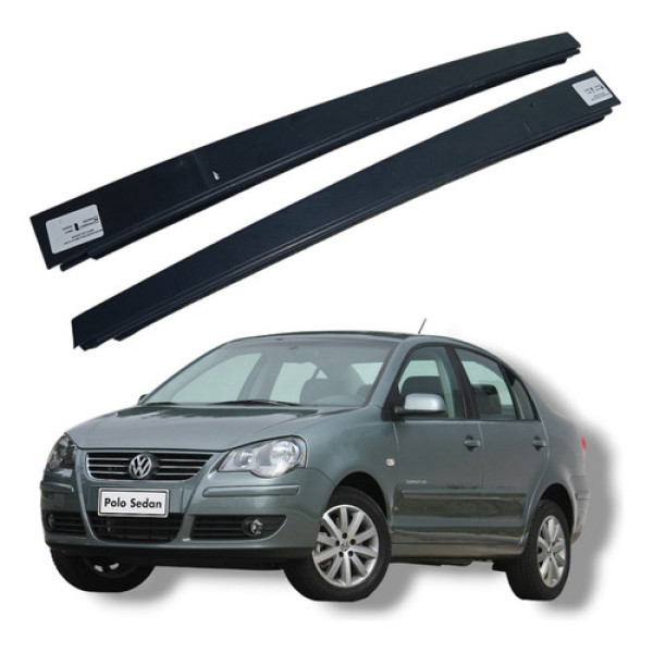 Par Guia Canaleta Vidro Traseiro Volks. Polo 2008 A 2013