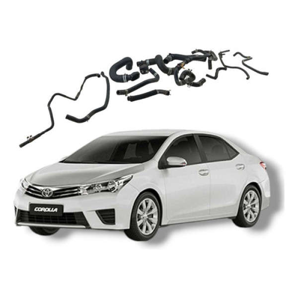 Jogo Mangueira Água Radiador Toyota Corolla 1.8 2016