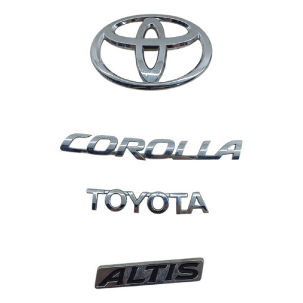 Emblema Letreiro Tampa Traseira Toyota Corolla 2015 2019 Cinza