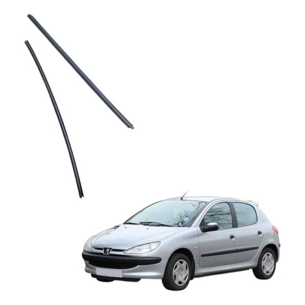 Pestana Porta Dianteira Esquerda Peugeot 206 2008 Preto