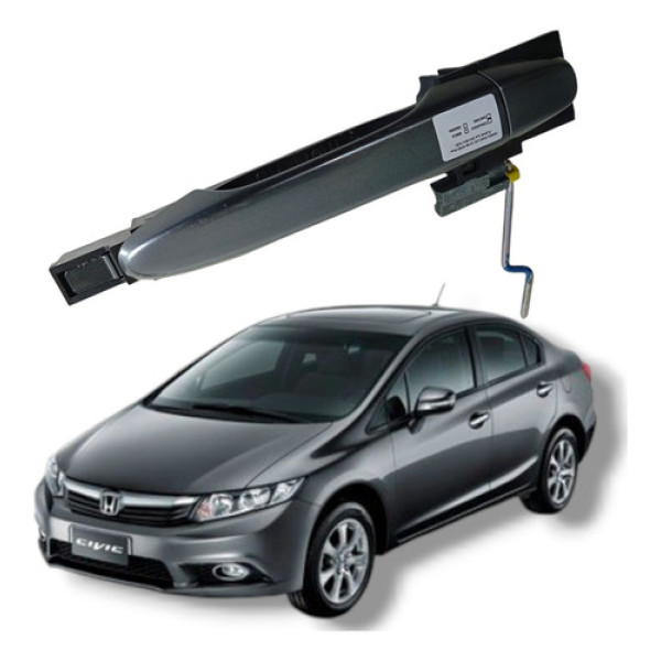 Maçaneta Externa Traseira Direita Honda Civic Lxs 2012 2016 Cinza-escuro Traseira