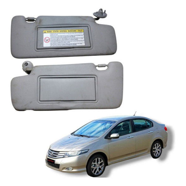 Par Quebra Sol Completo Honda City 2009 A 2013