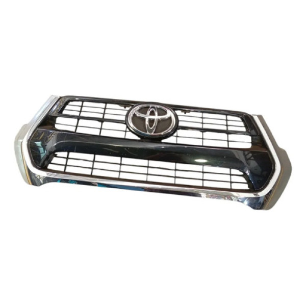 Grade Frontal Toyota Hilux Cromada Detalhe 2020 2024 Cromado