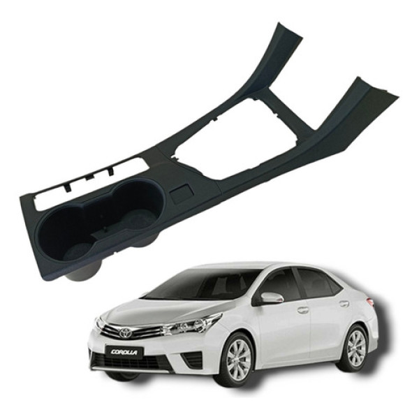 Acabamento Console Porta Copos Toyota Corolla 2016 Preto