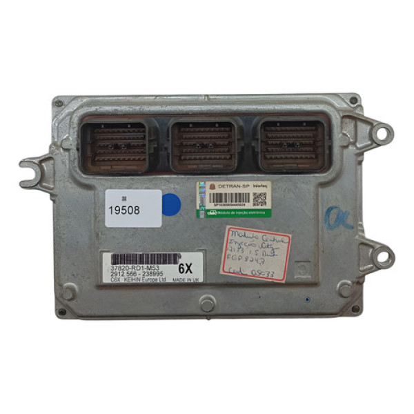 Modulo Injeção 1.5 Honda City 2010  14 37820rd1m53 