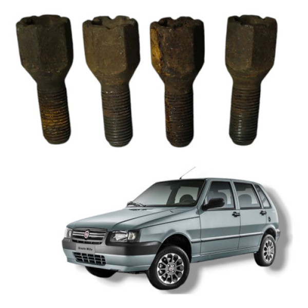 Jogo Parafusos Roda Fiat Uno Mille Fire 1.0 2013