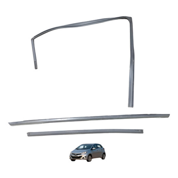 Kit Borracha Pestana Traseira Esquerda Hyundai Hb20 2013 Verde-escuro