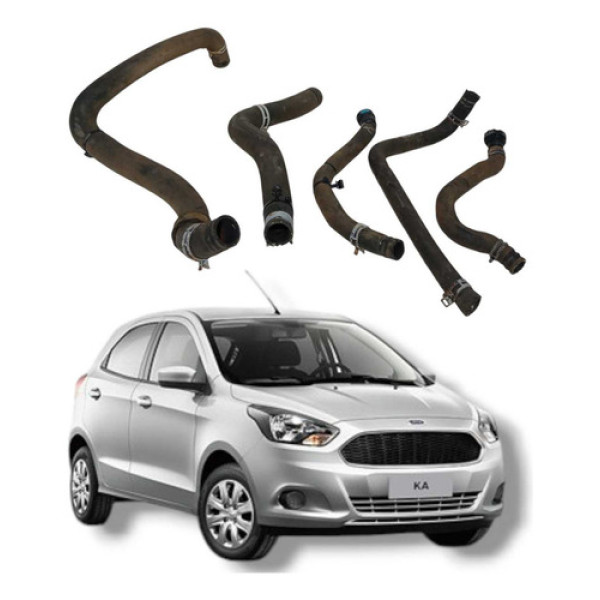 Jogo Borracha Agua Radiador Ford Ka 1.0 2017