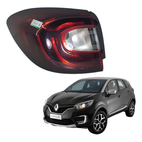 Lanterna Traseira Esquerda Renault Captur 2018 A 2021 Esquerdo/motorista Vermelho