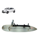 Maçaneta Externa Traseira Esquerda Chevrolet Onix 2014 Branco Traseira