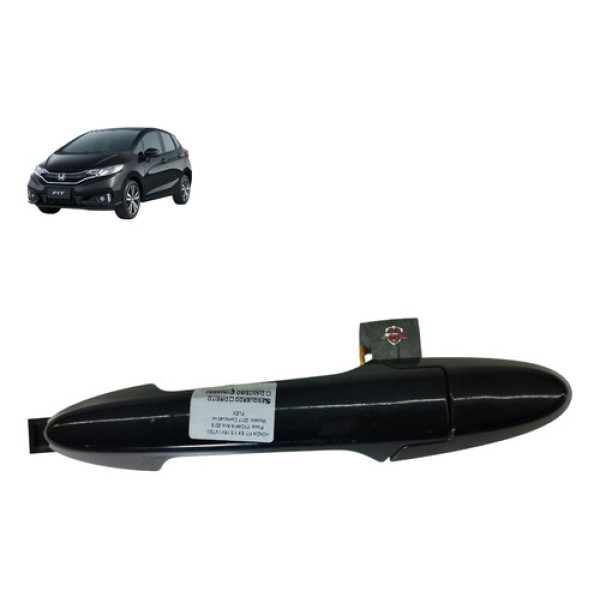 Maçaneta Externa Traseira Esquerda Honda Fit 2017 Preto Traseira