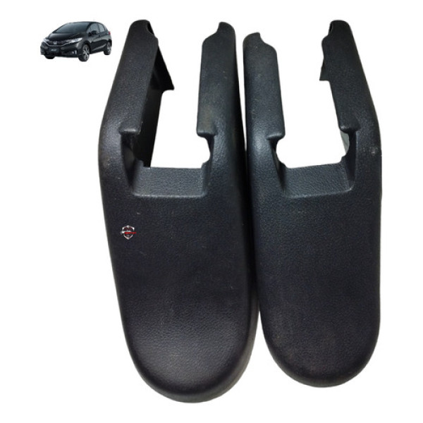 Par Acabamento Trilho Banco Dianteiro Honda Fit 2017 Preto