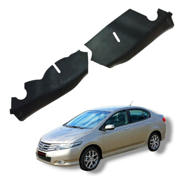 Par Acabamento Lateral Banco Traseiro Honda Honda City 09 13 Preto