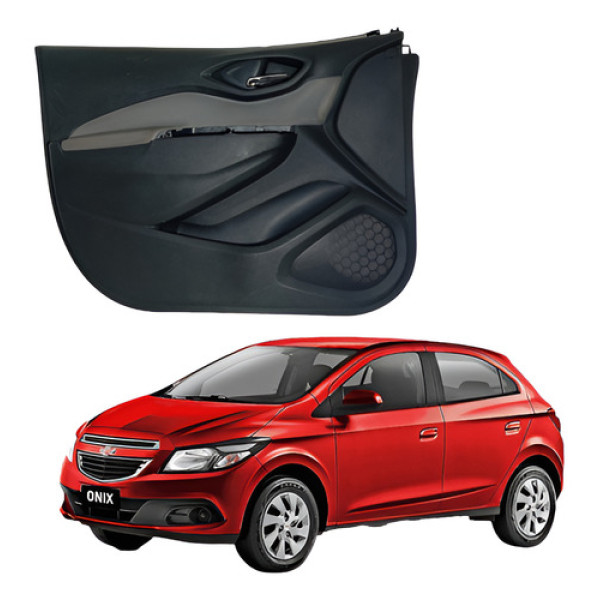 Forro Porta Dianteiro Esquerdo Chevrolet Onix Prisma 2013 20 Preto