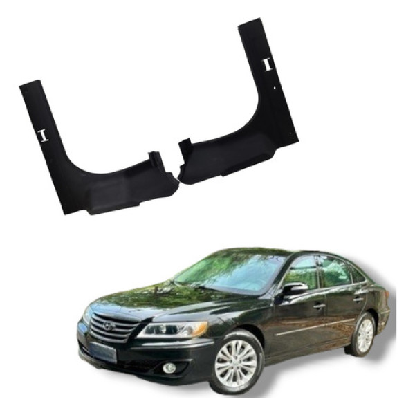 Par Acabamento Aplique Porta Malas Hyundai Azera 2009 A 2011 Preto